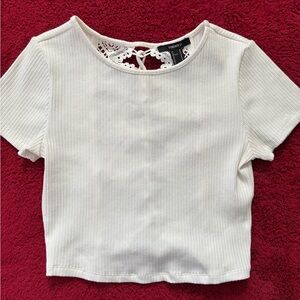 Forever 21 Lace-up Back Cropped Top